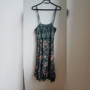 long flowy floral dress